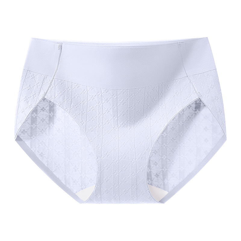 Ropa interior de mujer sin costuras de algodón puro 7A entrepierna de algodón antibacteriano jacquard nuevo estilo con horquilla alta y cintura media ropa interior antielástico de algodón de alta elasticidad