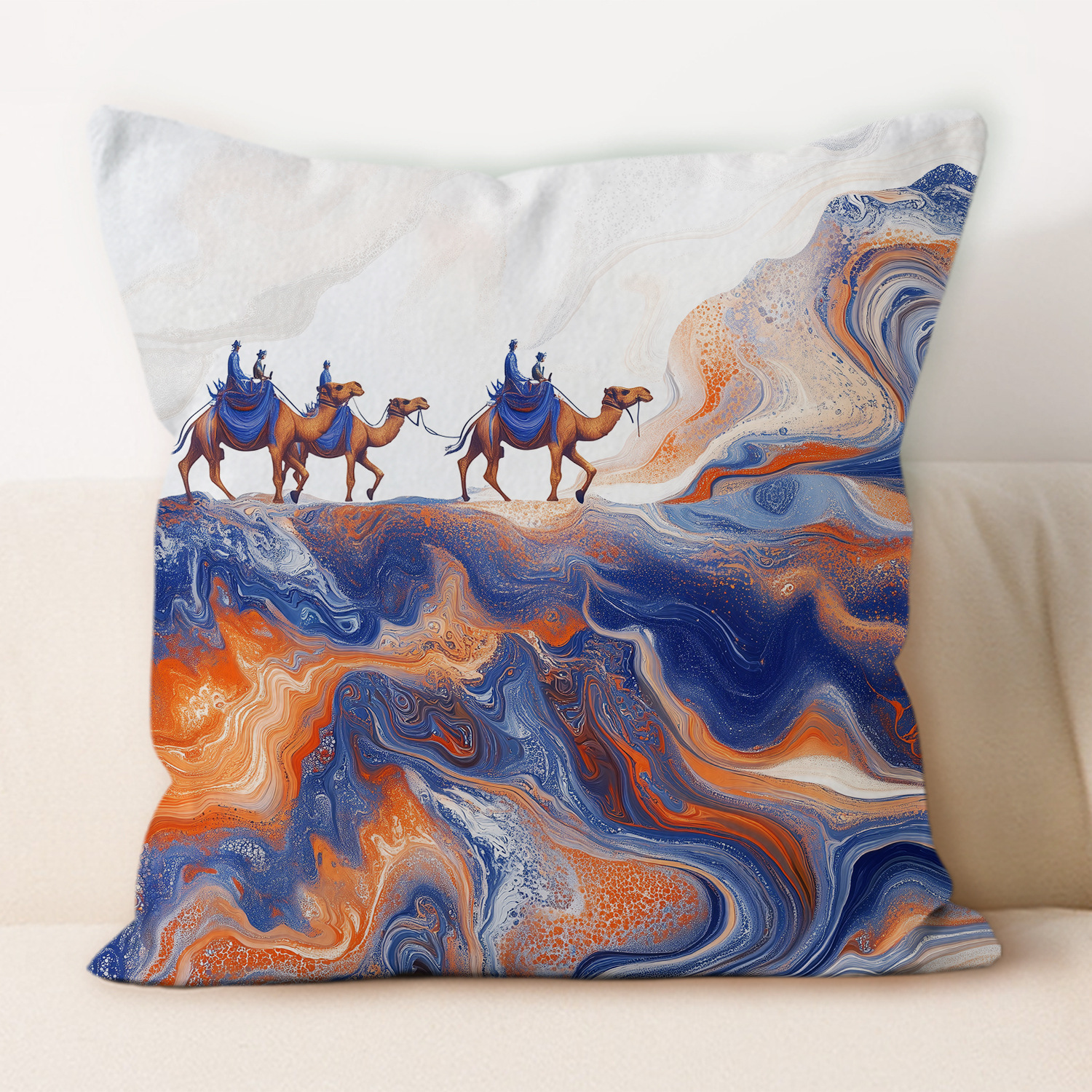 Desierto Dunhuang almohada de viento estilo chino decoración del hogar almohada de almuerzo almohada de almuerzo almohada al por mayor