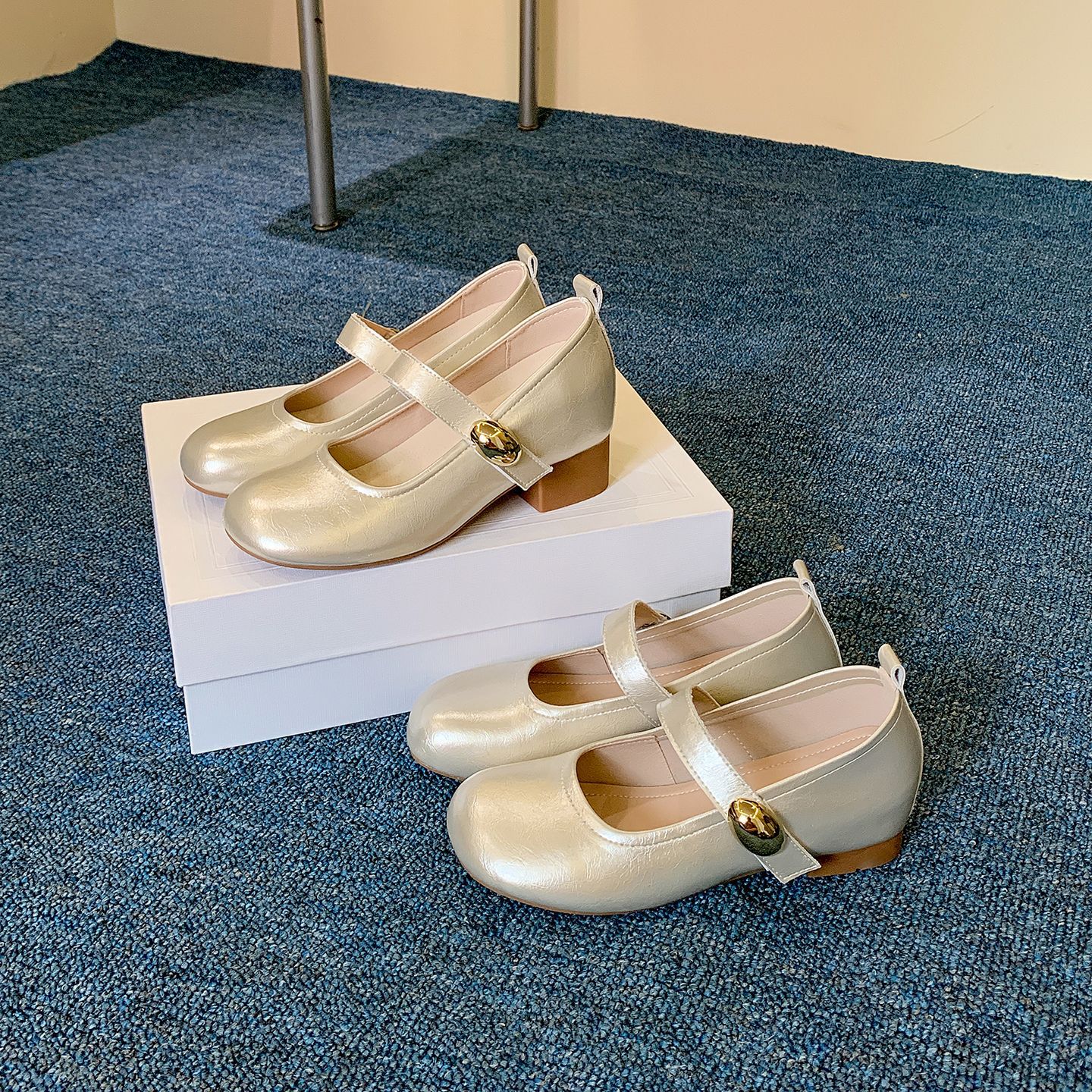 7cm Height-Increasing French Retro-Style Mary Jane Shoes for Women, Comfortable Versatile Commuting Soft-Soled Ballet Shoes for Women