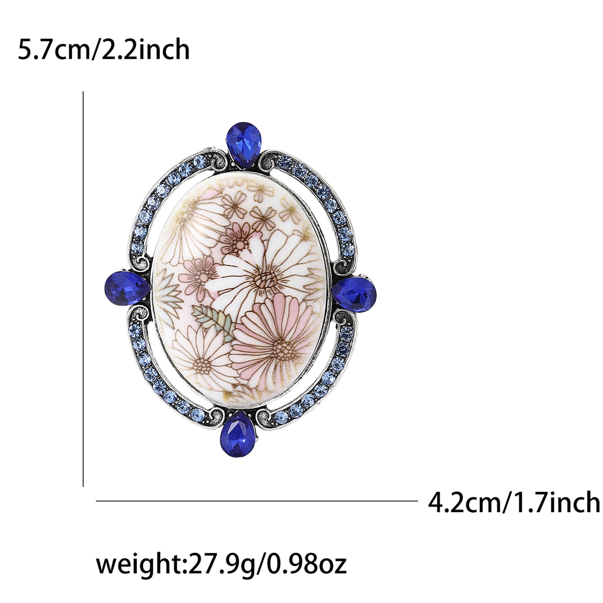Retro Pin Flower Alloy Women's Brooches display picture 2
