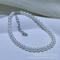 3-4 мм Zhuji натуральный пресноводный сильный свет Xiaomi бусиновый браслет близкого круга S925 стерлингового серебра может регулировать чувство высокой элегантности
