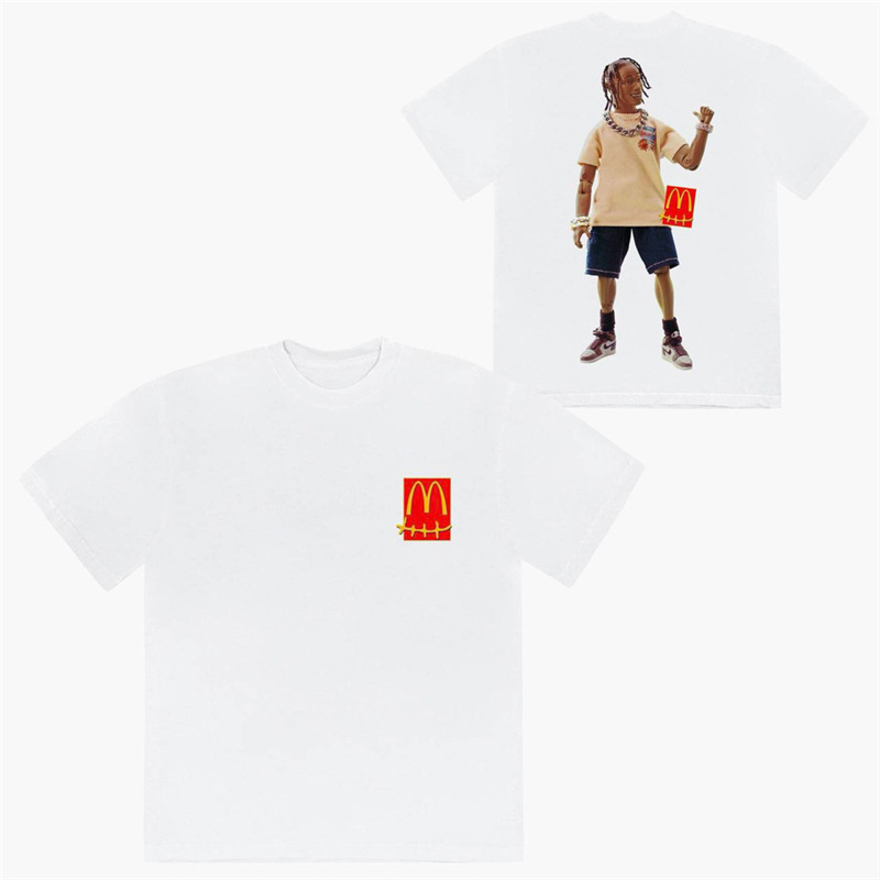 Travis Scott x McDonald's Cactus Jack T-shirt Action Figure White