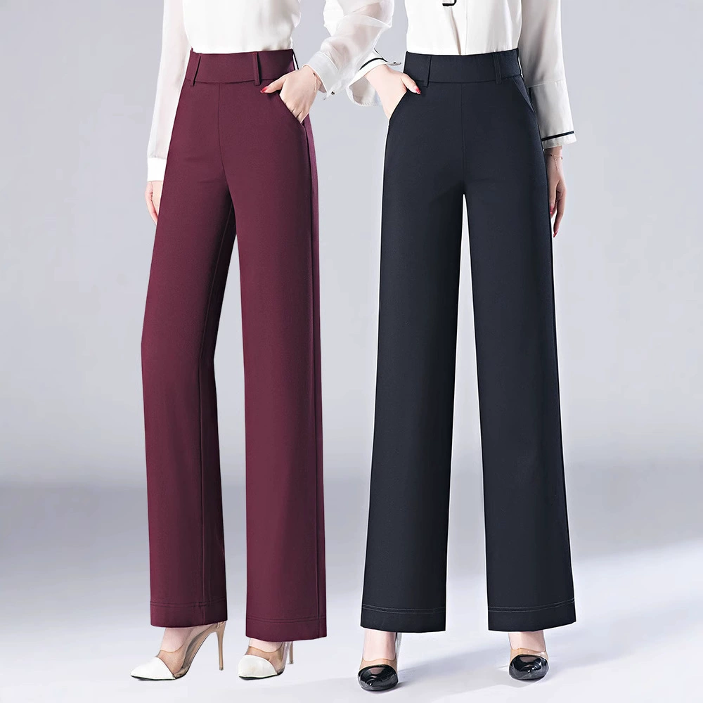 Suit, spring summer thin trousers, high-end, high waist, loose straight fit