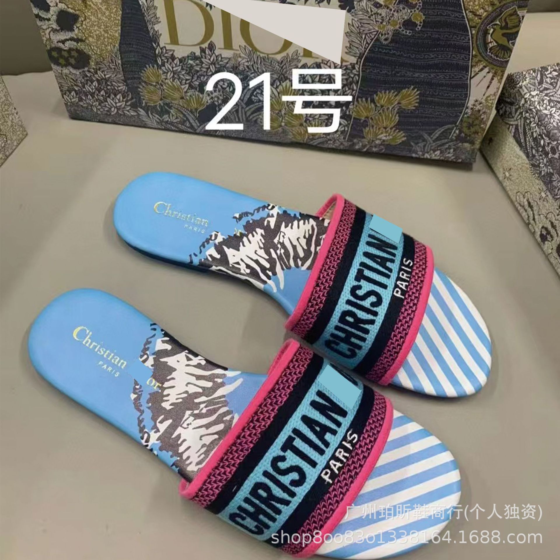 Zapatillas clásicas de alta versión D casa bordadas en una línea Zapatillas de piel de oveja para mujer