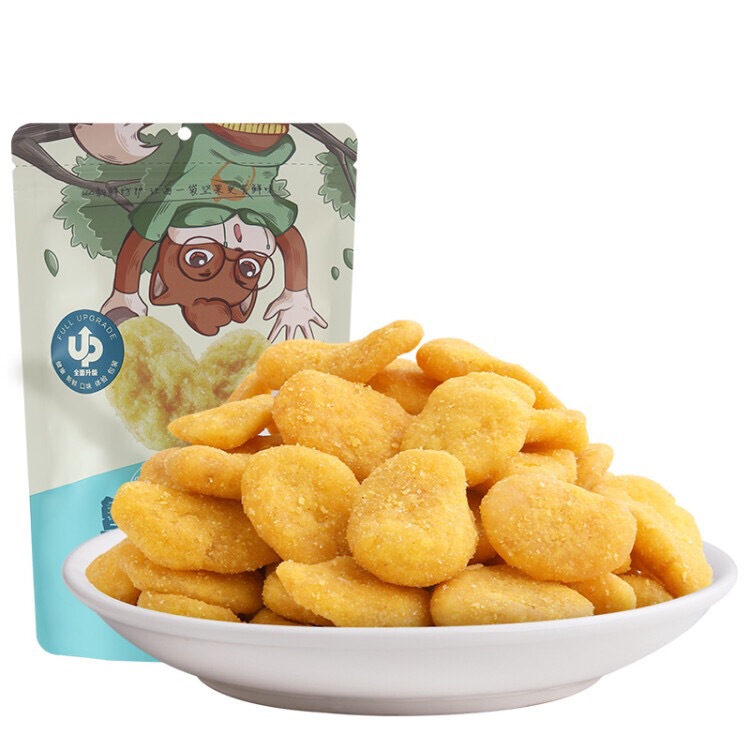 Three Squirrels Crab Flavor Broad Beans 205g Food Specialty Roasted Snack Broad Bean with Crab Roe Flavor