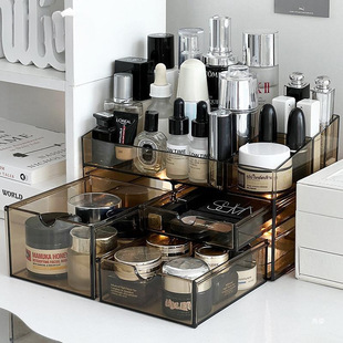 Cosmetic Storage Box Acrylic Dressing Table Skin Care Shelf Storage Rack Desktop Sense Transparent Lipstick Box