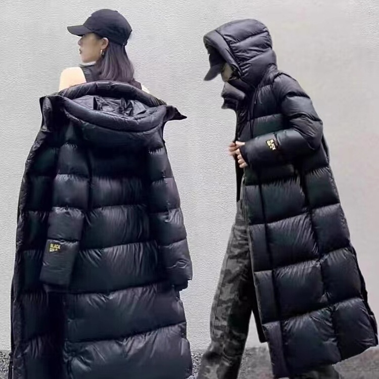 现货男女鹅绒羽绒服黑色金标3倍泡芙2025新款长款厚冬季羽绒外套|undefined