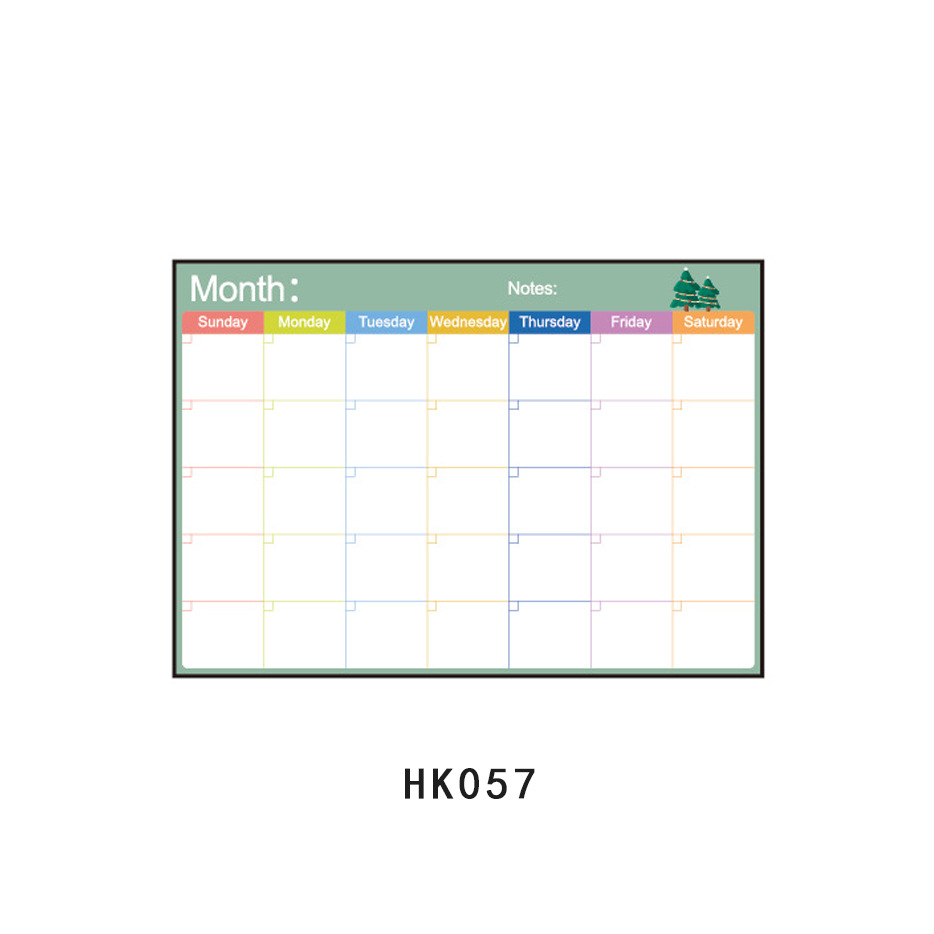 Notas Magnéticas Borrables para Nevera, Horario Mensual, en Inglés, Juego para Organización, Transfronterizo image 16