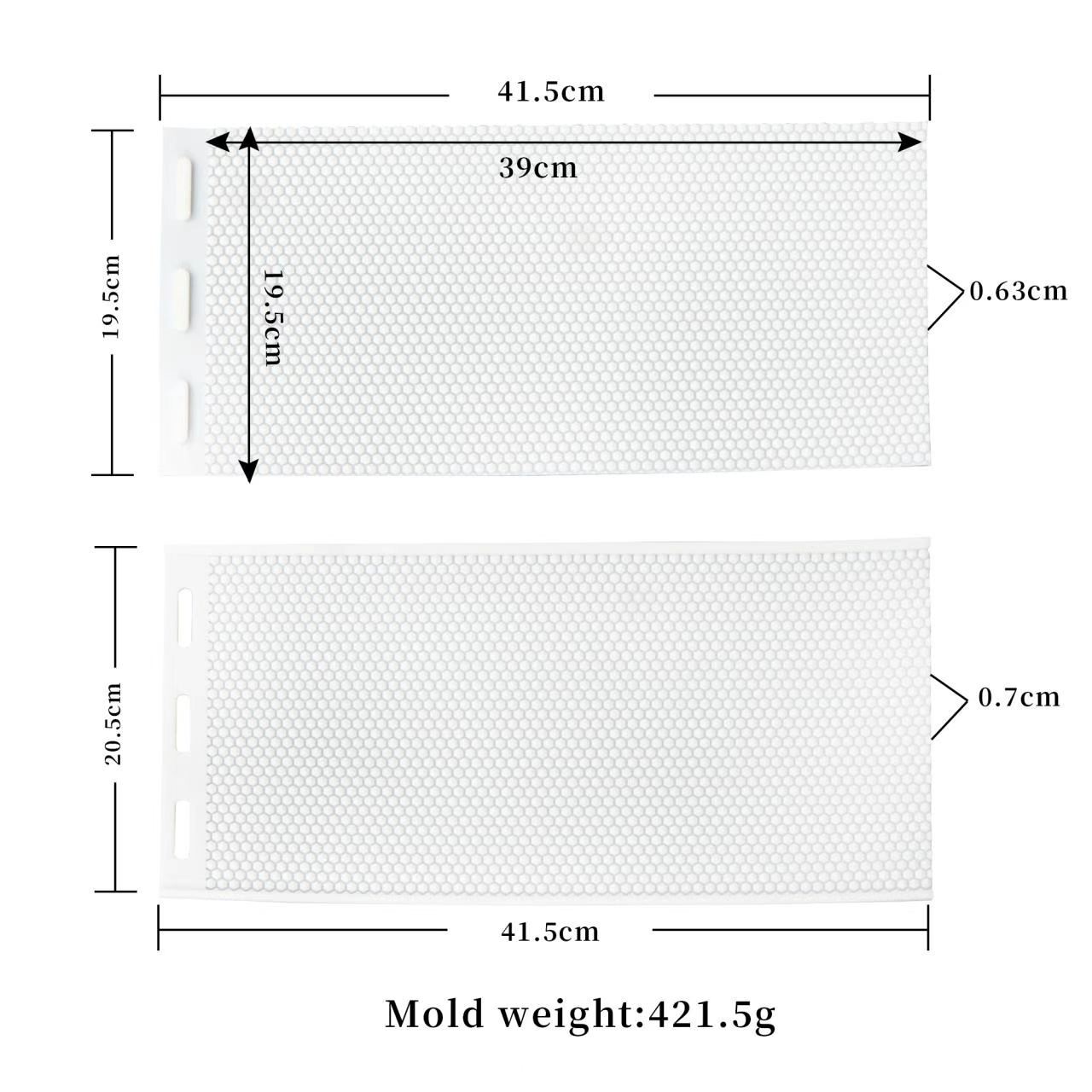 Transfronterizo nuevo molde de panal de silicona panal rollo de mano vela molde apicultura cera placa base molde en stock