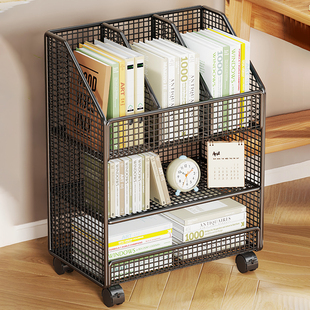 ✅ Bookshelf Floor-Standing Storage Rack Home Living Room Children's Picture Stationery Removable Storage Cabinet Office Document Exhibition