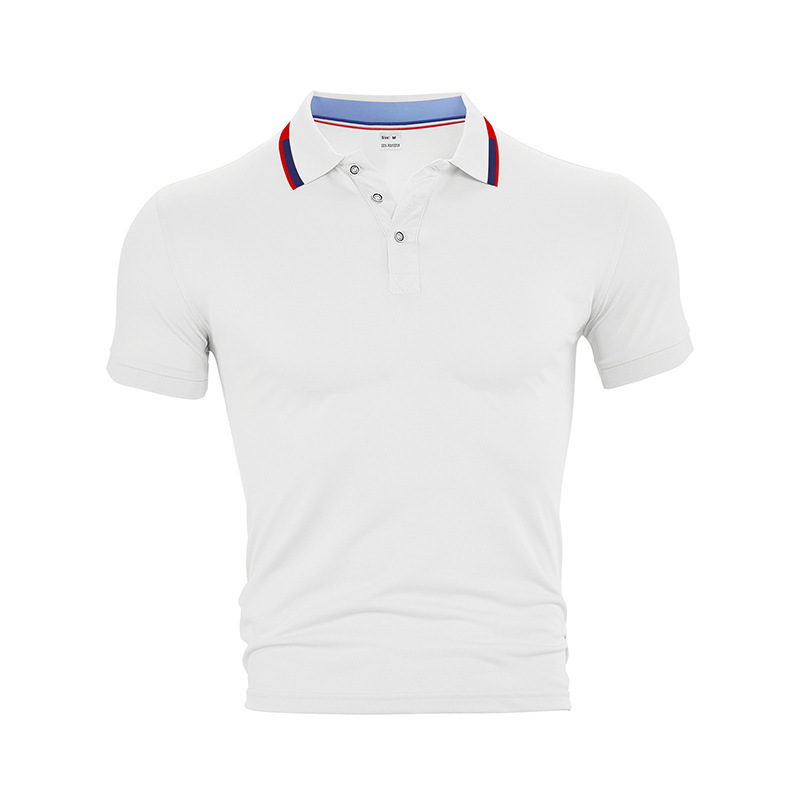 Europa y Estados Unidos transfronterizos hombres camisas de polo de manga corta Amazon de verano deportivo casual de color sólido con solapa de secado rápido camisa de polo