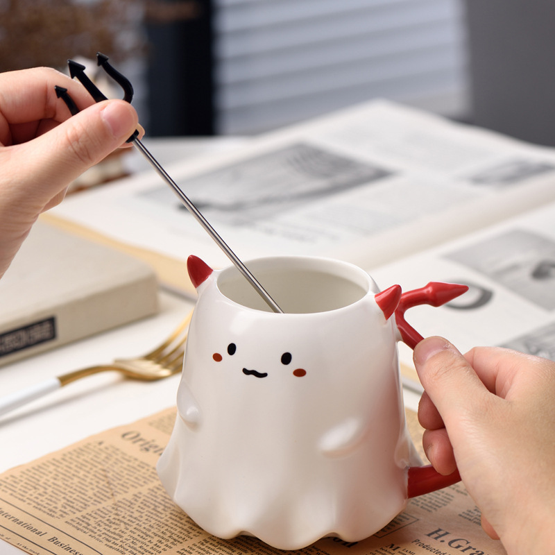 1300g Weight Water Bottles Kitchen and drinking utensils Tableware Event & Party Supplies 1 Piece Quantity Home, Daily Occasion ceramics Material Halloween Festival Cartoon Pattern Casual, Vacation Style Halloween Casual Vacation Cartoon Ceramics Water Bottles 1 Piece 6