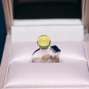 7mm Mexican Lamper S925 silver four-leaf clover ring with opening glue using advanced technology will never fade