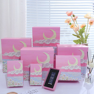 In stock pink 3D oil painting style Teacher's Day gift box hand cream gift box Valentine's Day gift box