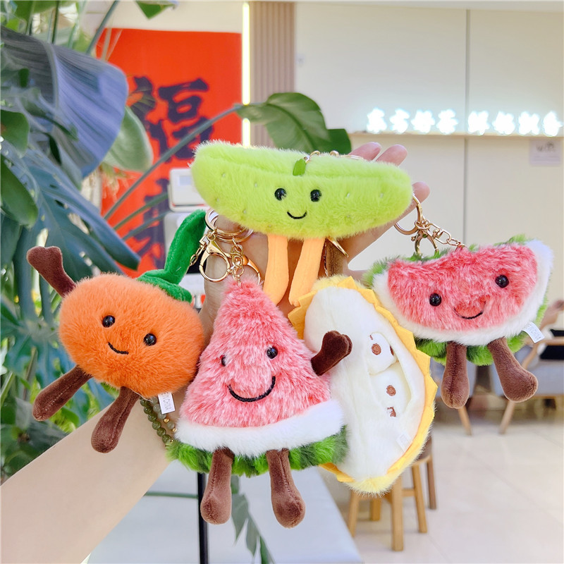 Popular Fruit Pendant Cute Watermelon Doll New Grabber Doll Plush Toy Keychain Pendant Wholesale