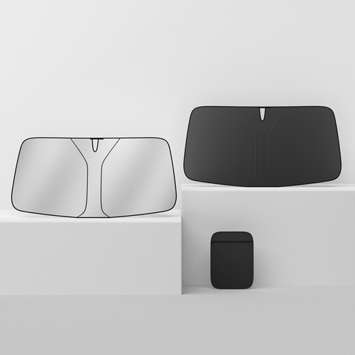 Cross-border car sunshade, silver-coated large circle sunshade, front sunshade, car interior heat-insulating sunshade, car front window shield