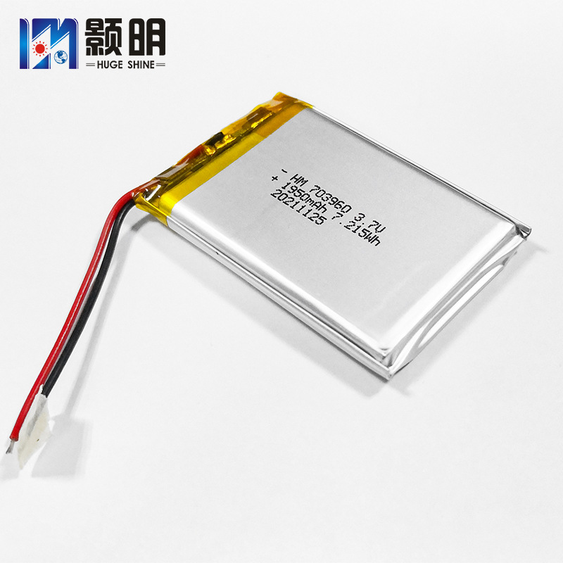 703960锂电池3.7V1950mah考勤机电池钓鱼灯POS机对讲机聚合物电池