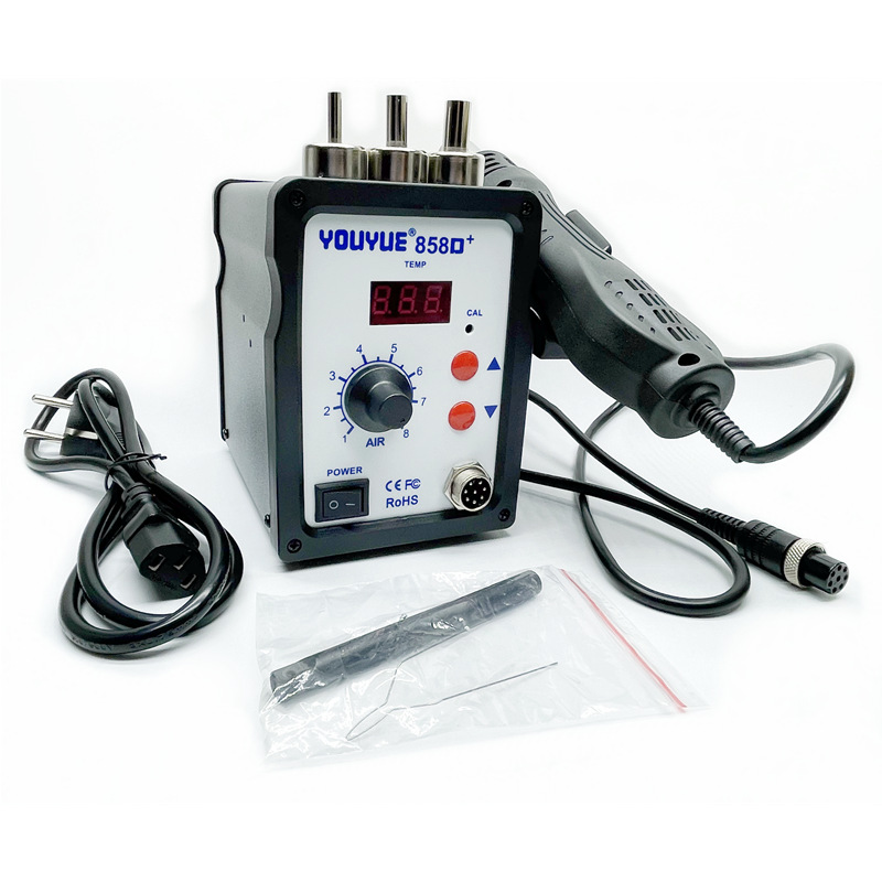 跨境UYUE 858D+热风枪手机电脑维修拆焊台数显可控温拔焊台返修台