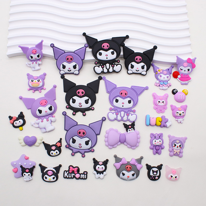 pvc soft glue kulomi diy sanrio cream gel hair accessories headdress mobile phone shell hole shoes bag cup accessories