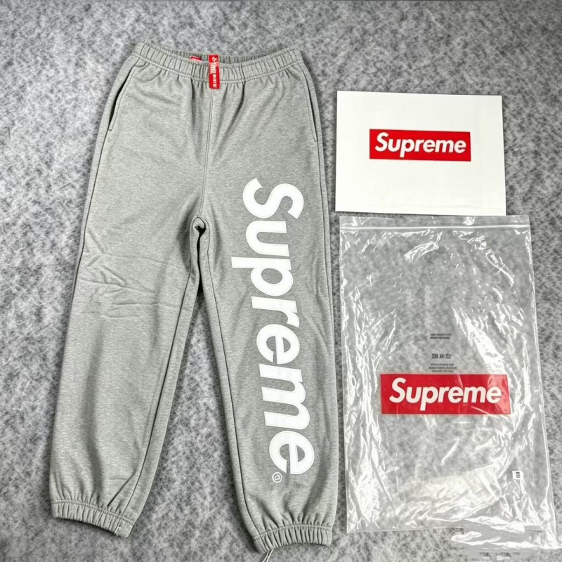 A309#classic big logo hooded sweatpants gray / S