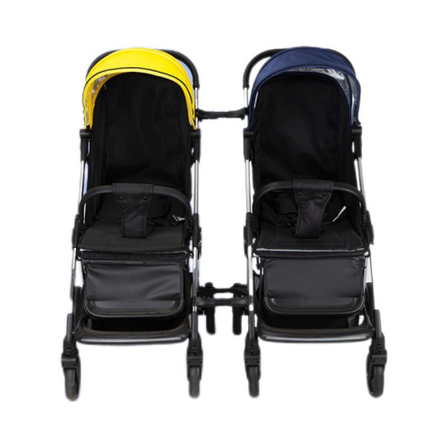 Twin Stroller, Baby Stroller, Twin Baby Carriage, Double Stroller, Bamboo Mat Stroller, Woven Stroller, Lightweight Connector