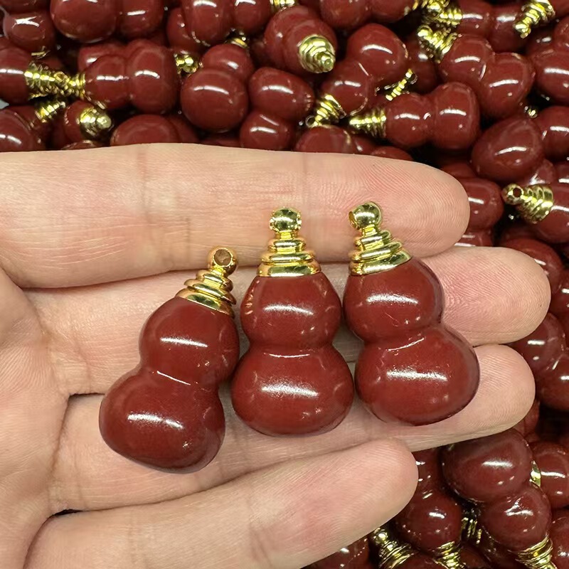 Cinnabar Gourd Pendant Openable Hollow Bottle Sand Gourd Necklace Keychain Low Content Mobile Phone Pendant