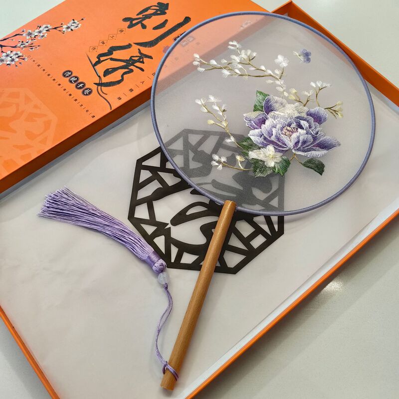 両面刺繍団扇古風扇子円扇刺繍扇子両面刺繍団扇蘇刺繍団扇漢服舞踏扇|undefined