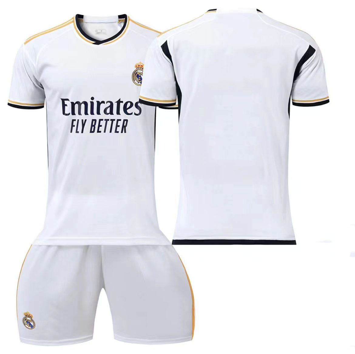 Venta al por mayor 23-24 Real Madrid Jersey N ° 5 Bellingham N ° 7 Vinius adultos niños traje de uniforme de fútbol