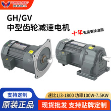 萬鑫齒輪減速機卧立式三相調速電動機5-1400轉中型減速馬達電機