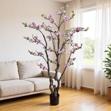 仿真玉兰花树盆栽室内装饰摆件仿真玉兰花茶几假花客厅花艺摆设