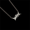 Fashionable pendant with letters hip-hop style, necklace suitable for men and women, accessory, Gothic, punk style