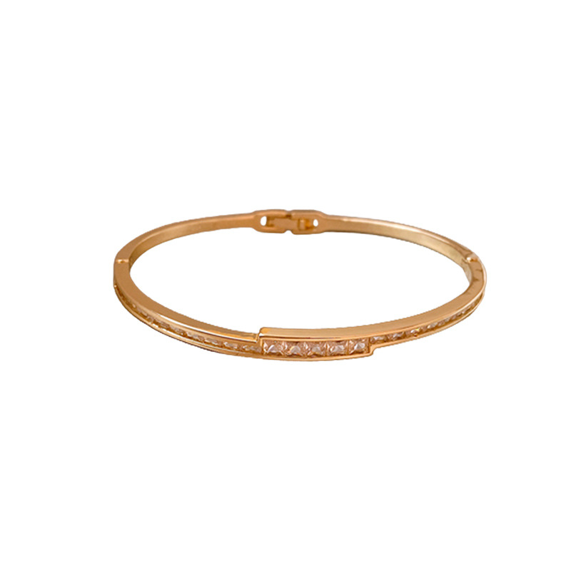 Real oro galvanizado ZIRCON costura hebilla pulsera moda viajero versátil diseño pulsera nueva pulsera al por mayor