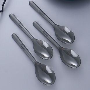 Disposable Spoon Thickeneded Takeaway Packaged Fast Food Spoon Household Dessert Chinese Spoon Plastic Tableware Independent Packaging Factory