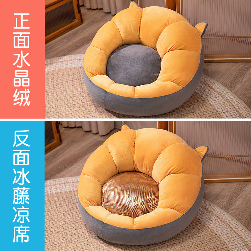 Dibujos animados de doble cara Four Seasons futon cojín hogar antideslizante ronda sentado Pier dormitorio tatami perezoso sofá piso Butt pad