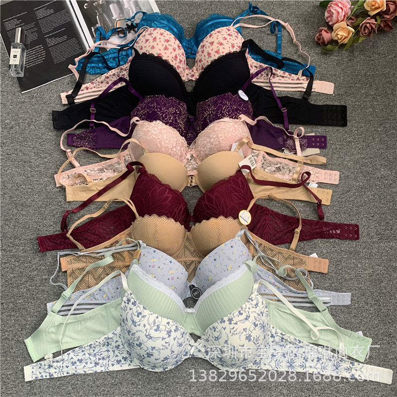 外单混合文胸杂文胸ABC cup纯色印花欧美尾货高品质内衣MIXED BRA