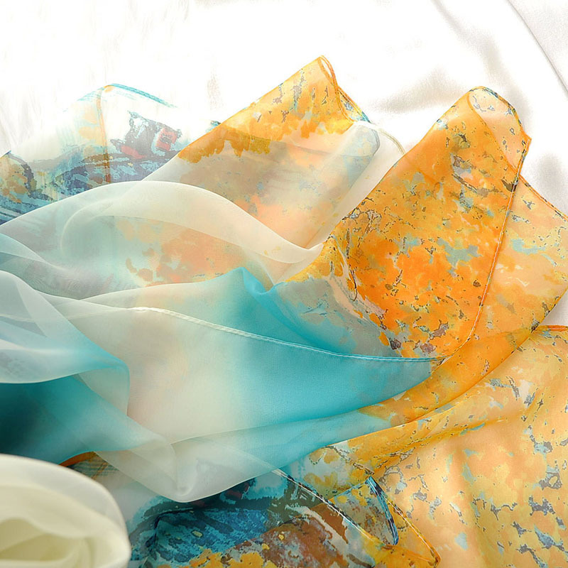 Bufandas de seda delgada para mujeres seda de alta calidad super grande bufandas de seda de hilo suave moda nueva bufandas de seda de danza cuadrada de mamá