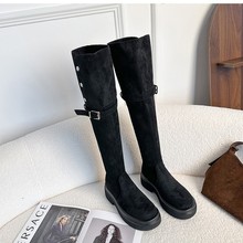 气质小个子过膝厚底靴子女长筒靴2025新款春季性感筒骑士靴批发