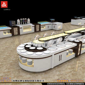 酒店餐厅宴会厅移动式取餐台 亚克力人造石布菲台图片 椭圆形餐台