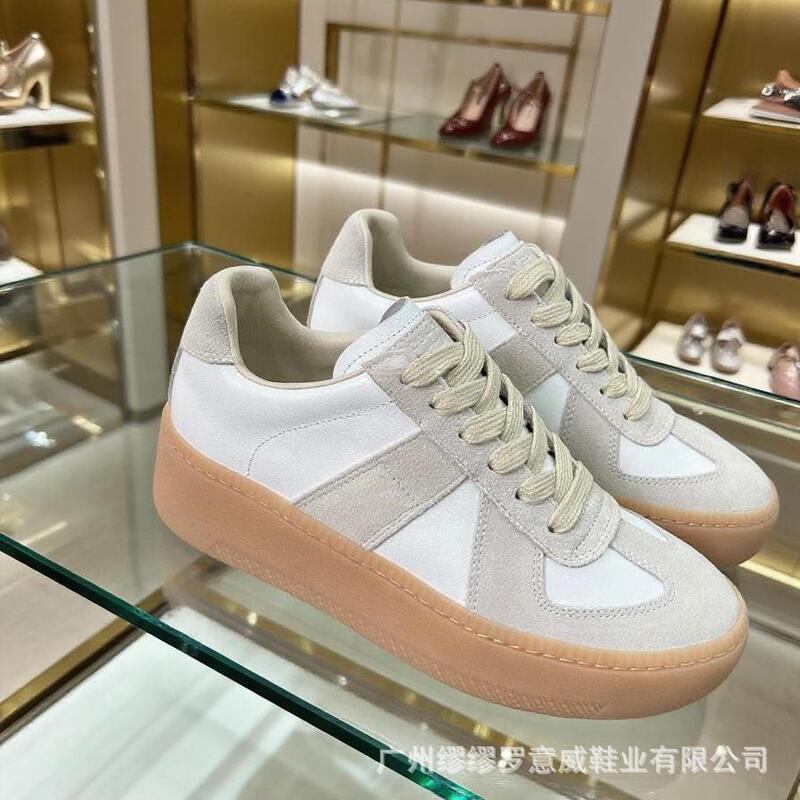 M6 Margiela Series 2025 Autumn New Style Thick-Soled Color-Blocked White Shoes with Heightening Lace-Up Soft Sole Shoes M6 Margiela Series 2025 Autumn New Style Thick-Soled Color-Blocked White Shoes with Heightening Lace-Up Soft Sole Shoes