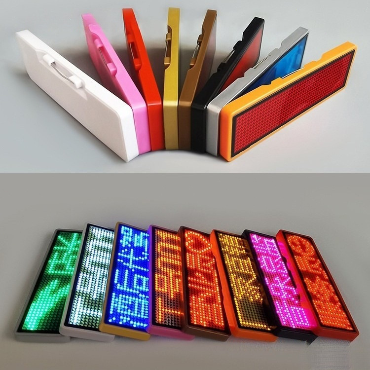 led胸牌定 制发光工牌电子工号牌代驾灯牌KTV酒吧服务员工作牌定|undefined