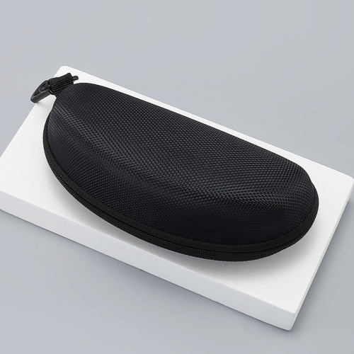 071 Large Full Frame Business Oxford Fabric Black Sunglasses Case with Zipper for Wholesale