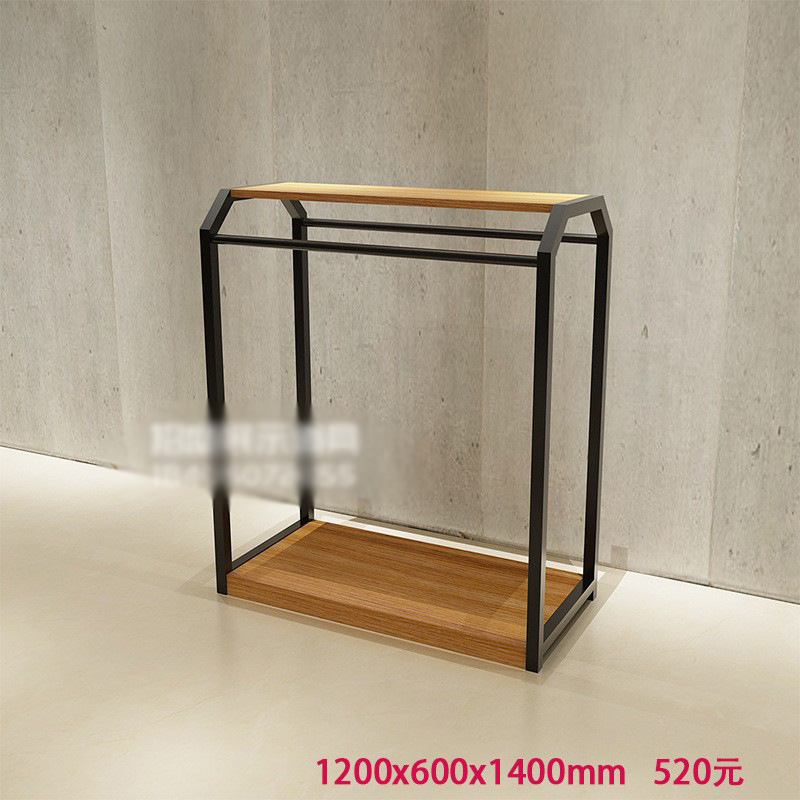 Tienda de ropa de alta gama soporte de exhibición estante de los hombres vitrina de piso negocio casual hombres tienda de ropa colgando estante