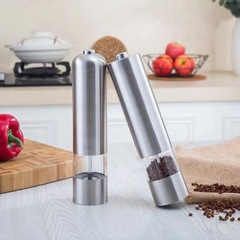 ペッパーグラインダー電動ブラックペッパー家庭用粉砕ボトルキッチン粉砕ボトルステンレス鋼挽きたての卸売と小売