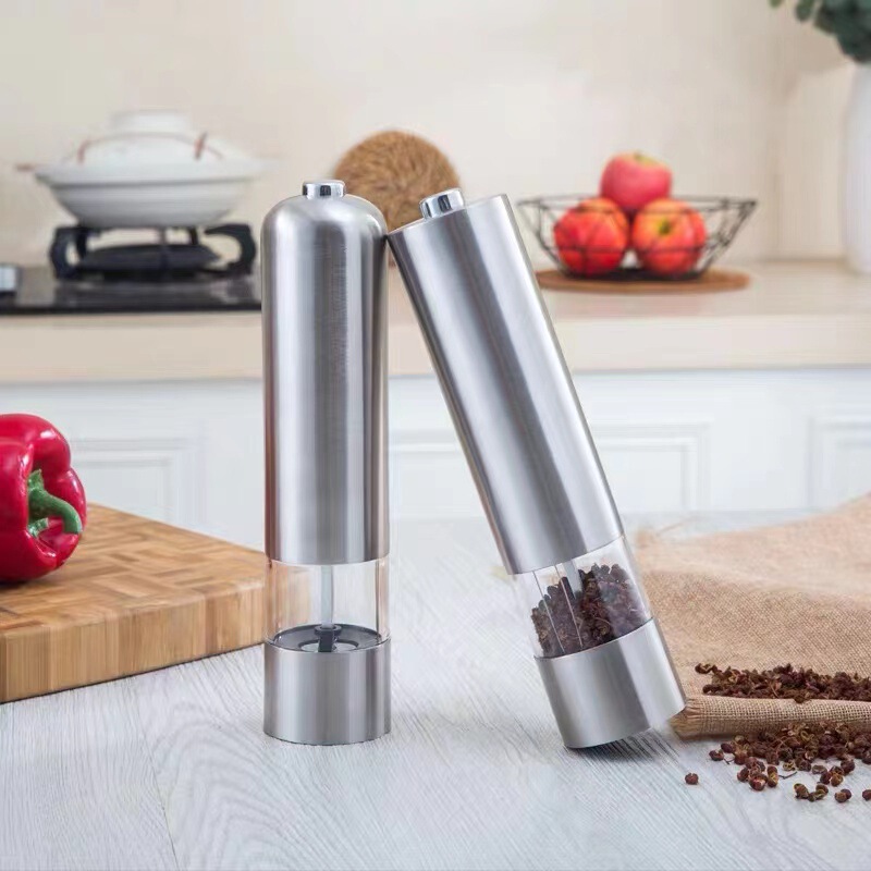 Pepper Grinder Electric Black Peppercorns Household Grinding Bottle Kitchen Grinding Bottle Stainless Steel Freshly Ground Wholesale and Retail Pepper Grinder Electric Black Peppercorns Household Grinding Bottle Kitchen Grinding Bottle Stainless Steel Freshly Ground Wholesale and Retail