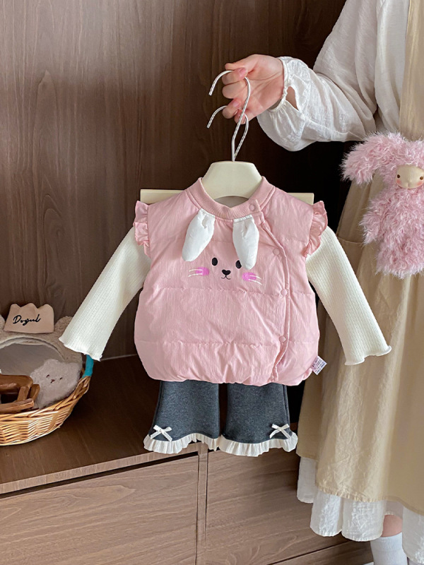 儿童轻薄羽绒马甲秋冬装2025款女宝宝衣服秋冬季保暖背心外出坎肩|undefined