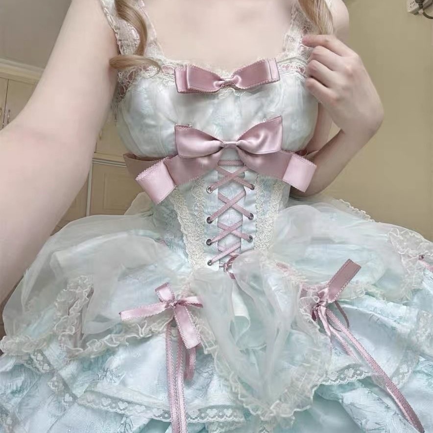 亚文化甜辣纯欲温柔芭蕾风生日lolita连衣裙