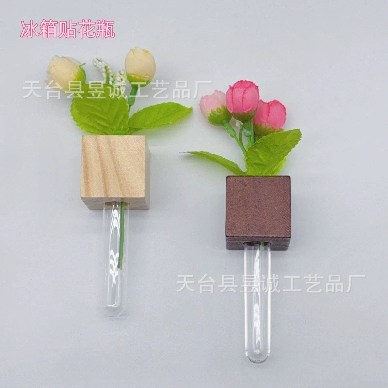 Наклейка на холодильник из цельного дерева цветочная композиция цветочная магнитная всасываемая наклейка на холодильник может выращивать цветы, креативные декоративные плиточные вазы