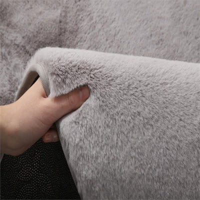Type High-End Asymmetrical Wedding Car Carpet - long-rabbit-hair-thickened-and-encrypted-light-gray-60-160cm