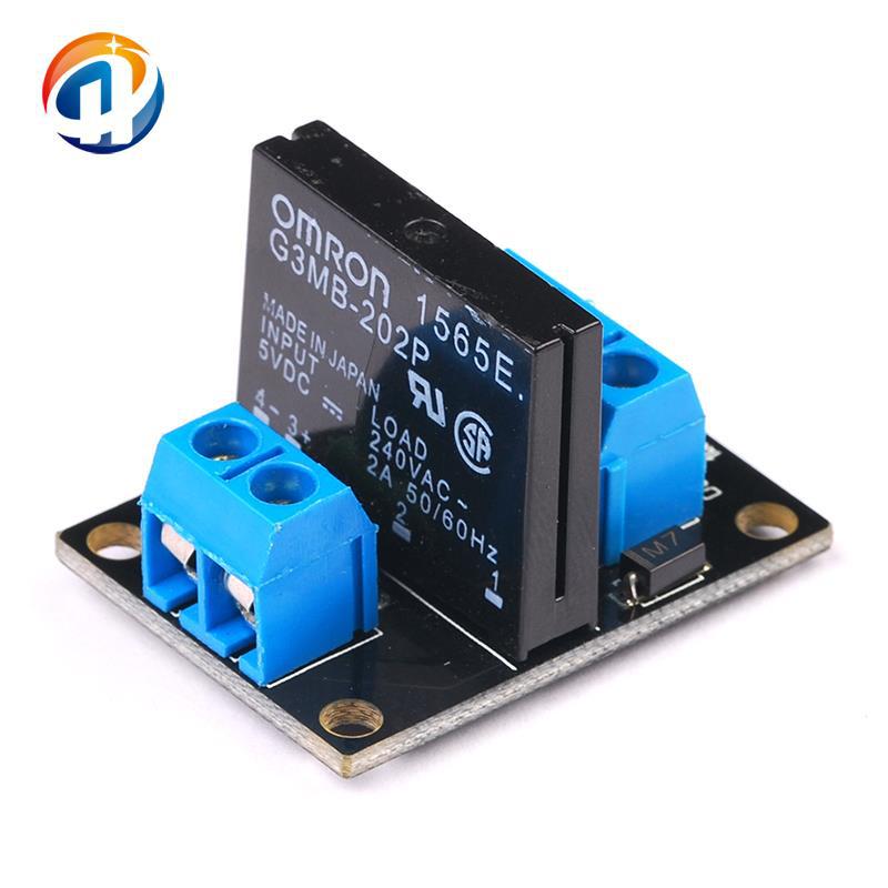 1路固态继电器模块12V低电平触发直流控制交流带保险丝负载250V2A