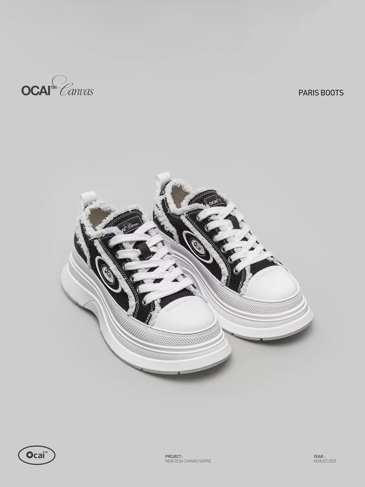 Women's Grey Platform Canvas Shoes Retro Casual High Top Trainers_voghion.com